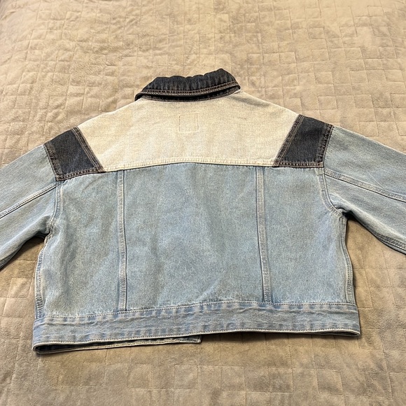 NWT Wild Fable Denim Jacket, Colorblock, Cropped, Size S - Picture 7 of 7
